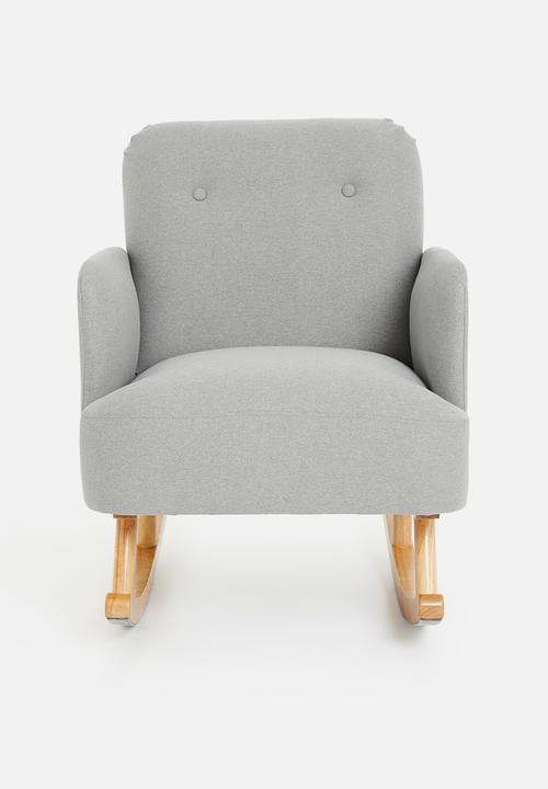 Sixth Floor - Elvi rocking accent chair - marshmallow grey