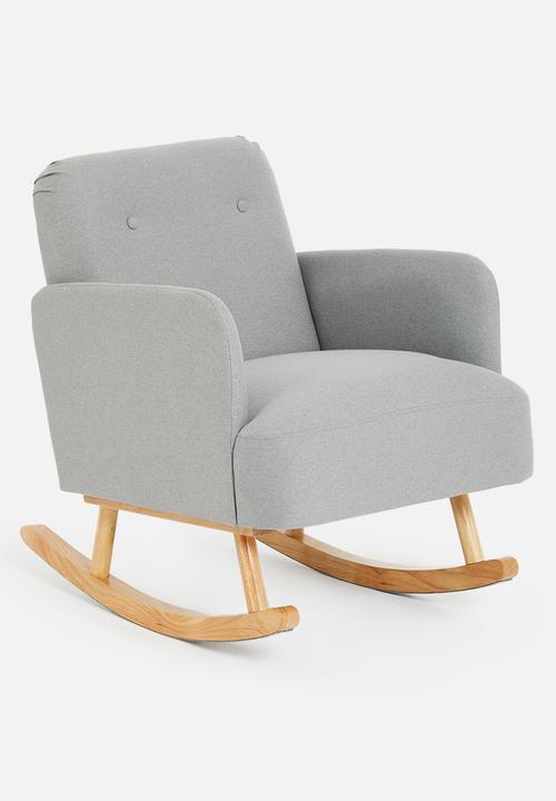 Sixth Floor - Elvi rocking accent chair - marshmallow grey