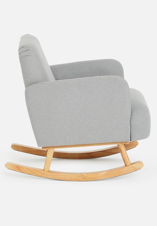 Sixth Floor - Elvi rocking accent chair - marshmallow grey