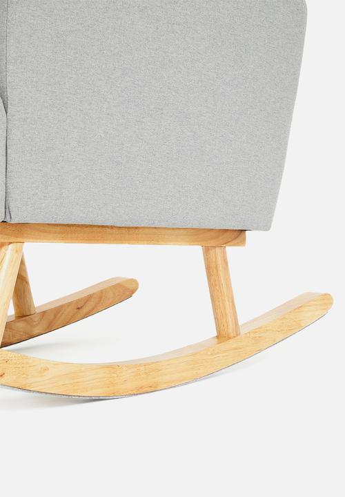 Sixth Floor - Elvi rocking accent chair - marshmallow grey