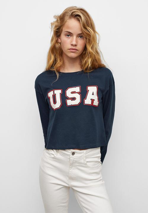 MANGO - T-shirt sweet - navy