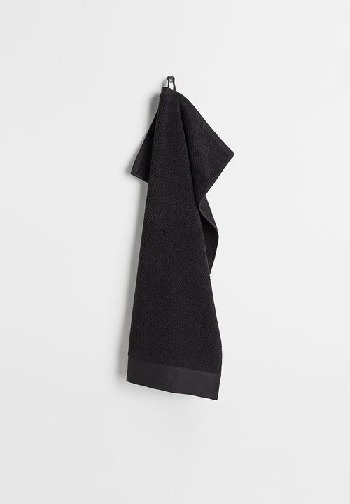 H&M - Cotton terry hand towel - black