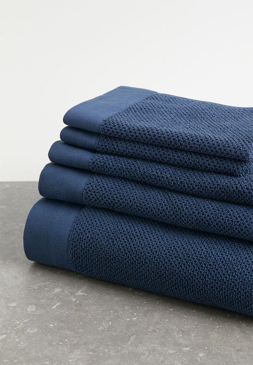 H&M - Cotton terry hand towel - blue