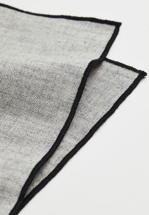 H&M - 4-pack linen-blend place mats - grey/multi
