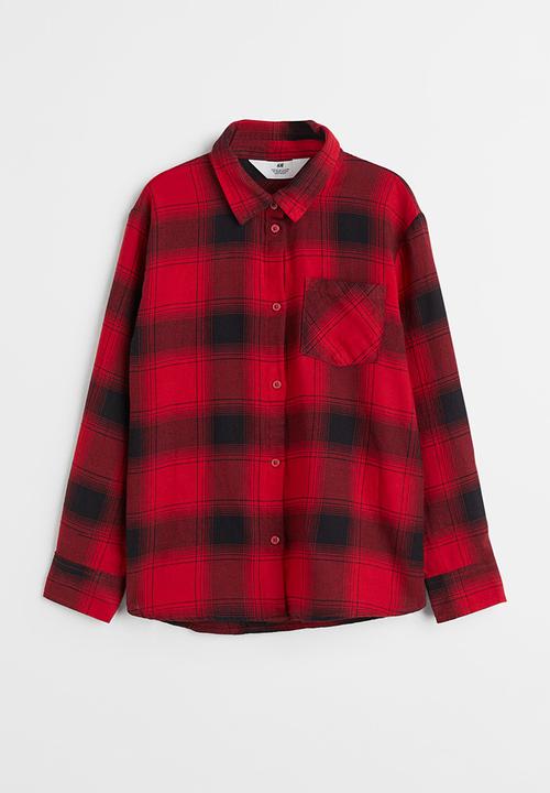 H&M - Cotton shirt - red/checked