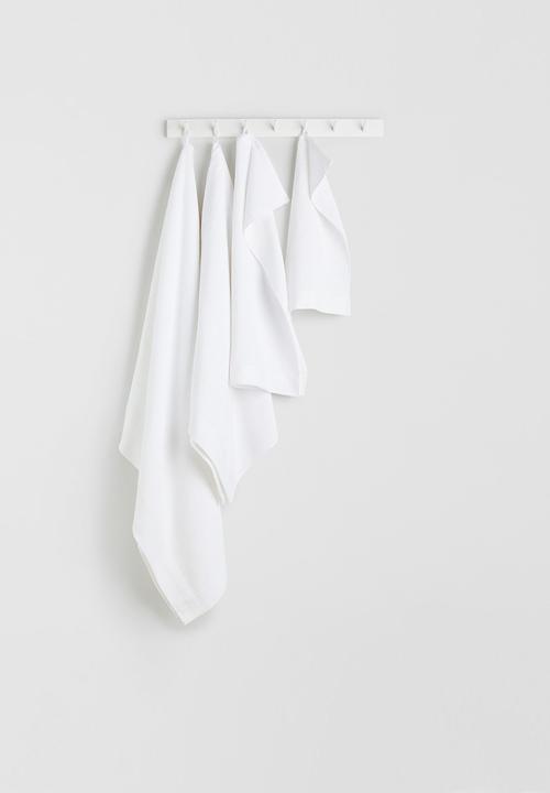 H&M - 2-pack cotton terry guest towels - white