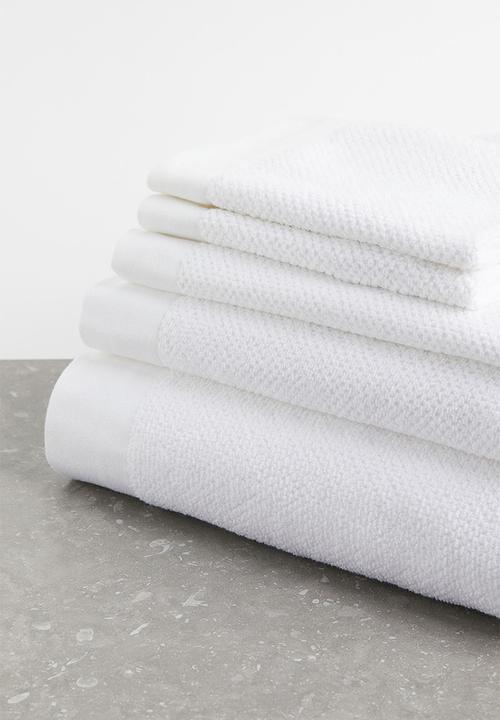 H&M - 2-pack cotton terry guest towels - white