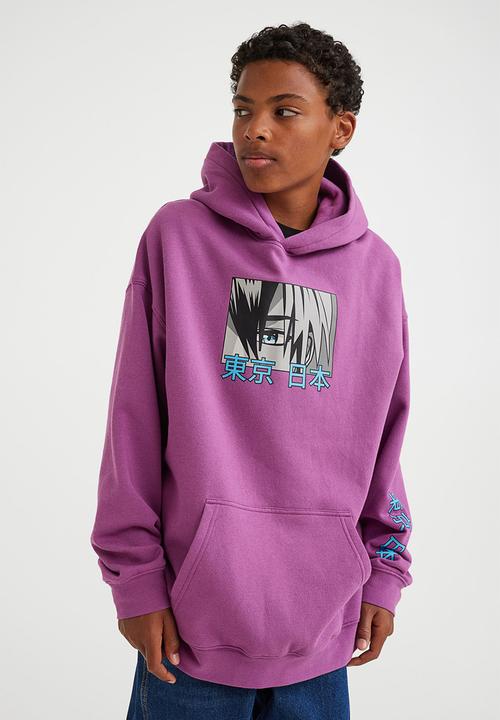 H&M - Oversized hoodie - purple/manga
