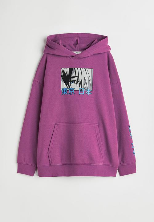 H&M - Oversized hoodie - purple/manga