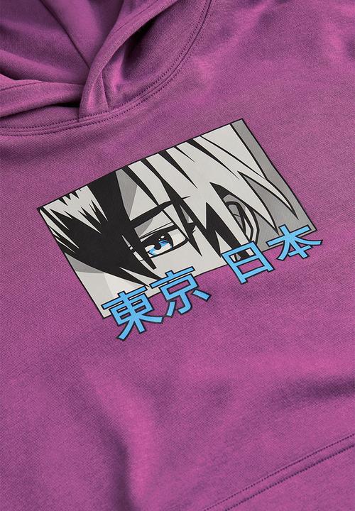 H&M - Oversized hoodie - purple/manga