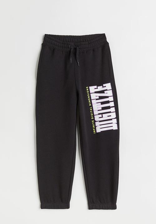 H&M - Wide joggers - black/digitize
