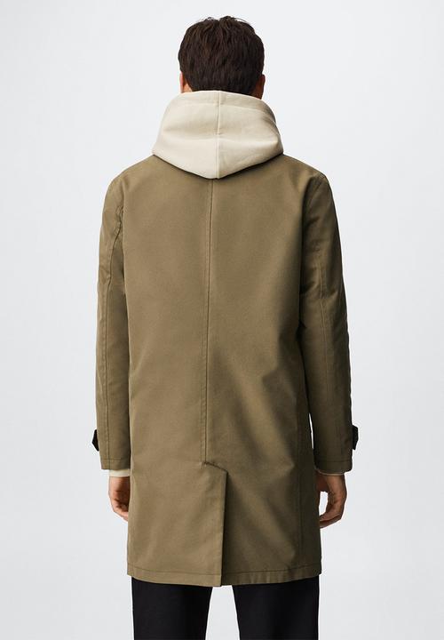MANGO - Parka coat clark - medium brown