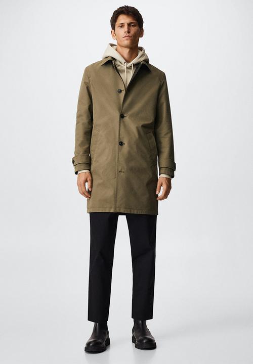 MANGO - Parka coat clark - medium brown