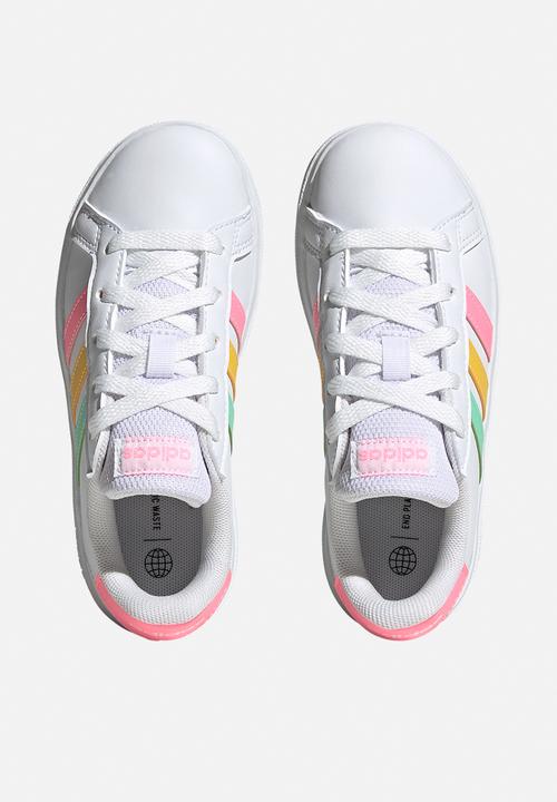 adidas Performance - Grand court 2.0 k - ftwr white/pulse mint/beam pink
