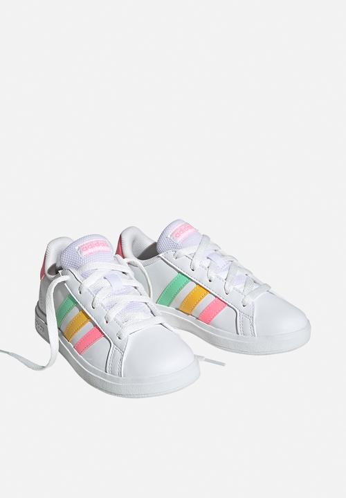 adidas Performance - Grand court 2.0 k - ftwr white/pulse mint/beam pink