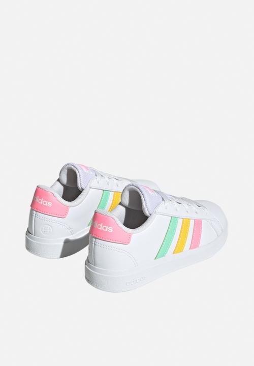 adidas Performance - Grand court 2.0 k - ftwr white/pulse mint/beam pink