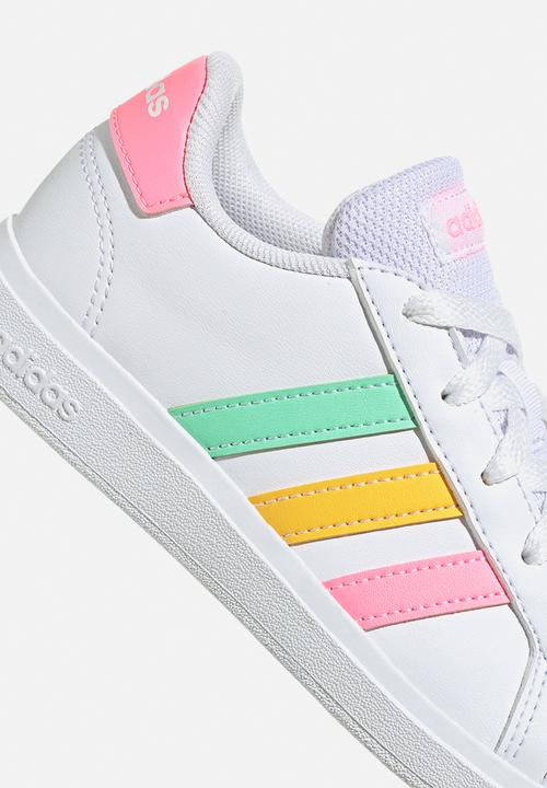 adidas Performance - Grand court 2.0 k - ftwr white/pulse mint/beam pink