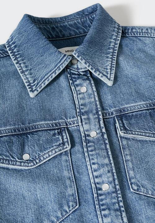 MANGO - Shirt philippa - mid blue