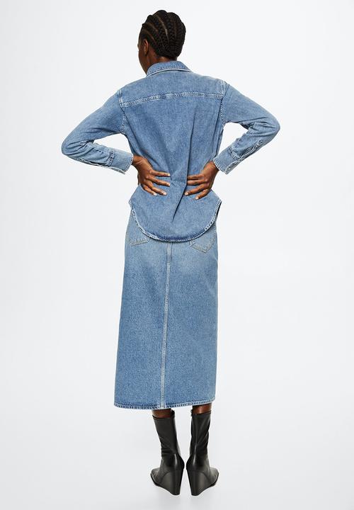 MANGO - Shirt philippa - mid blue