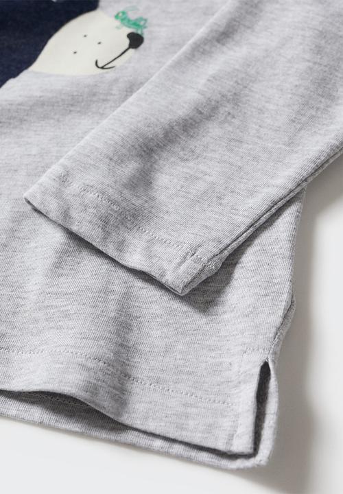 MANGO - T-shirt hey - grey
