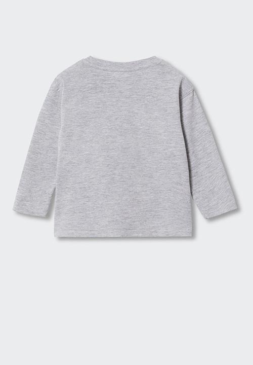 MANGO - T-shirt hey - grey