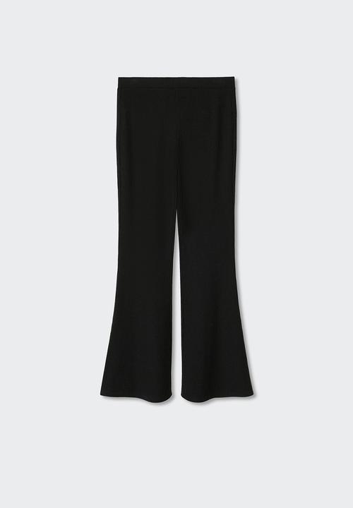 MANGO - Trousers coti - black