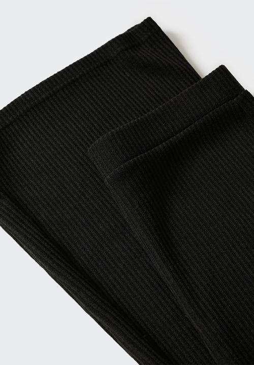 MANGO - Trousers coti - black