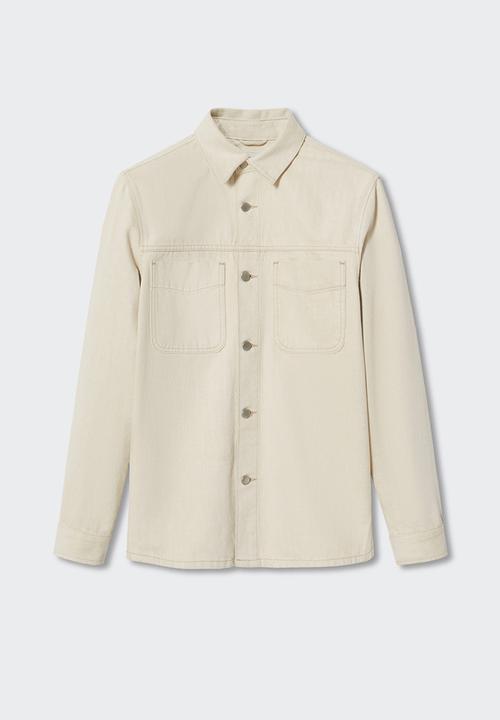 MANGO - Shacket shirt jules - ecru