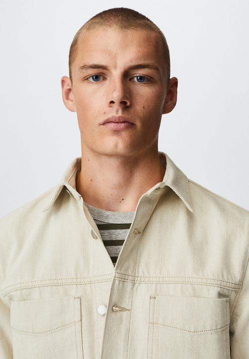MANGO - Shacket shirt jules - ecru