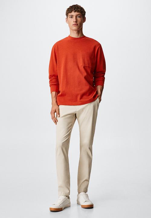 MANGO - T-shirt skater - orange 