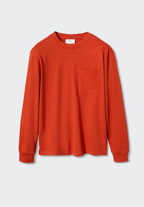 MANGO - T-shirt skater - orange 