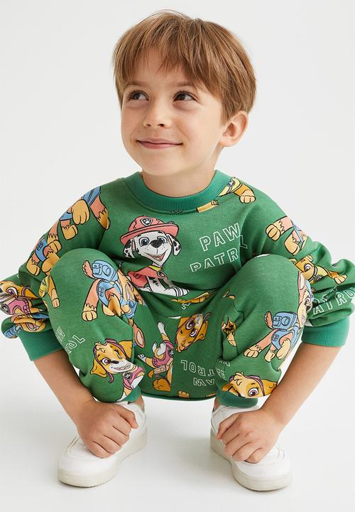 H&M - Printed joggers - green/paw patrol