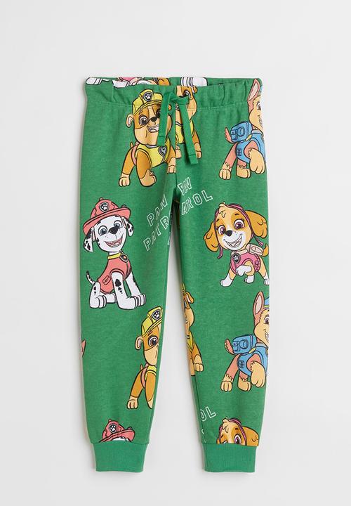 H&M - Printed joggers - green/paw patrol
