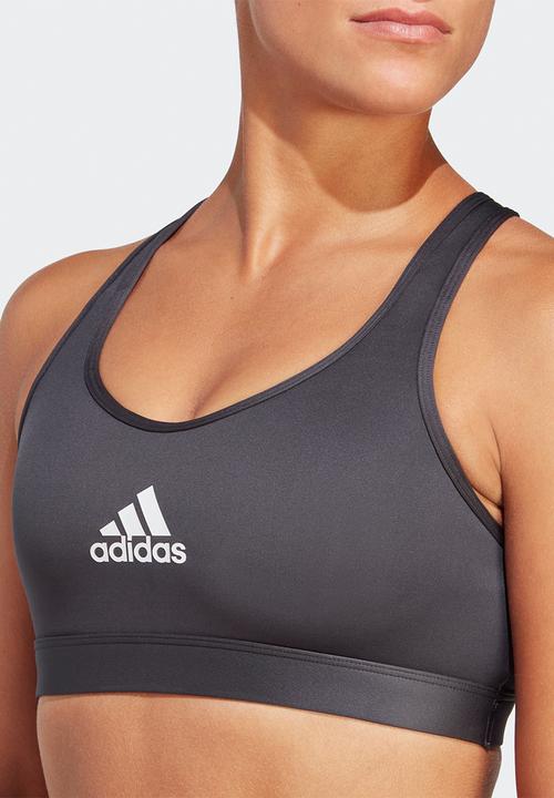 adidas Performance - Powerreact medium support bra - carbon & white