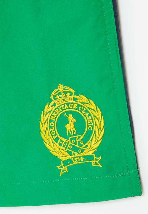 POLO - Boys crested short - green