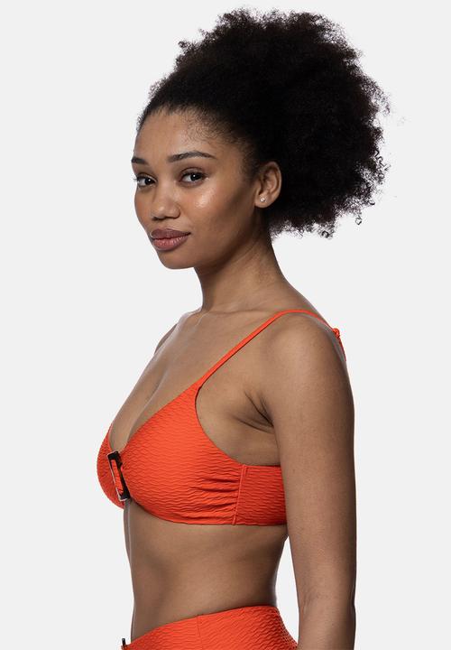 DORINA - Sarawak light padded bikini top - coral