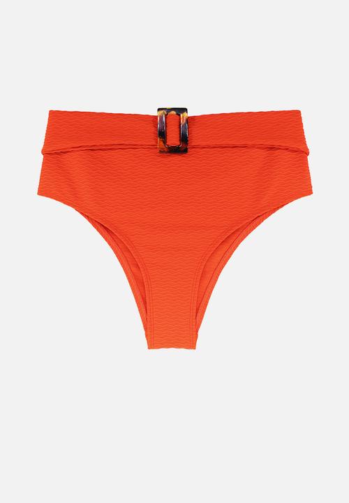 DORINA - Sarawak high leg brief bikini bottom - coral