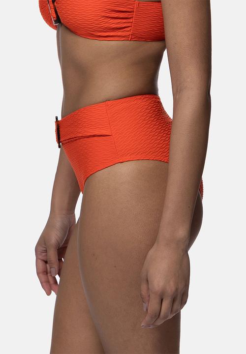 DORINA - Sarawak high leg brief bikini bottom - coral