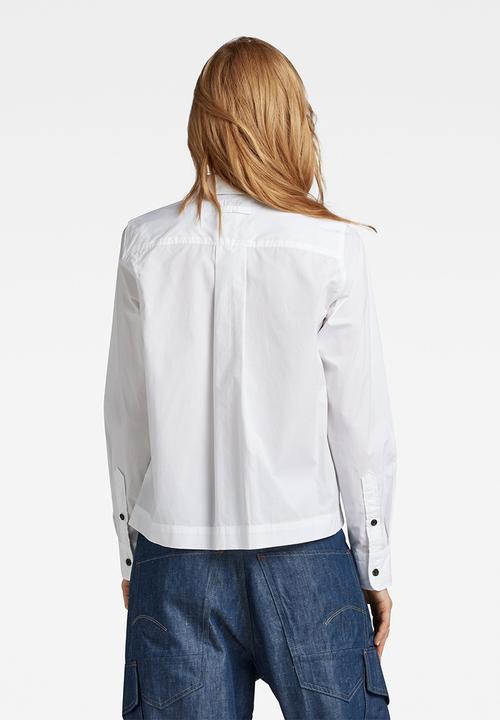 G-STAR - Boxy shirt long sleeve  - white