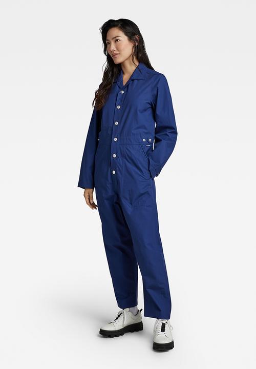 G-STAR - Relaxed jumpsuit long sleeve - ballpen blue