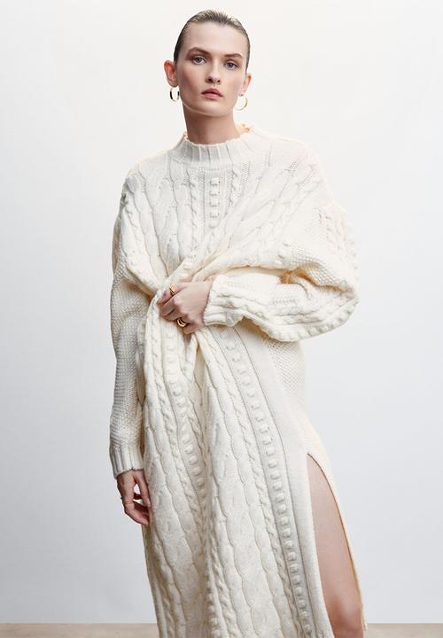 MANGO - Dress boline - beige