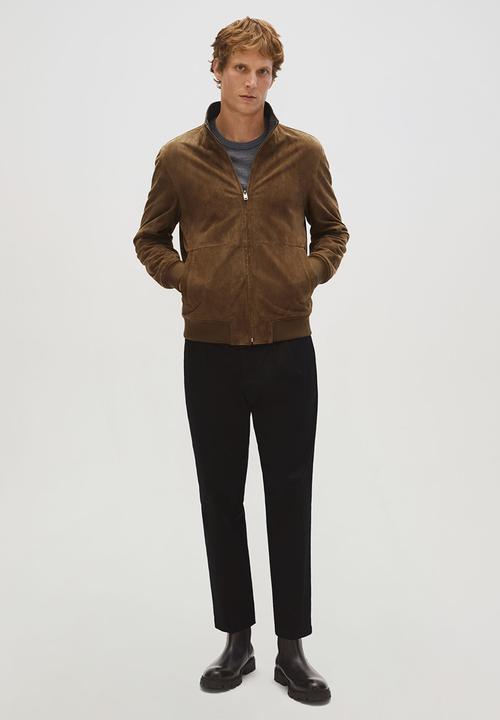 MANGO - Mir reversible leather jacket - medium brown