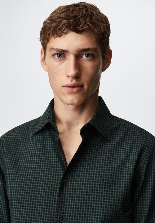 MANGO - Shirt bona - green