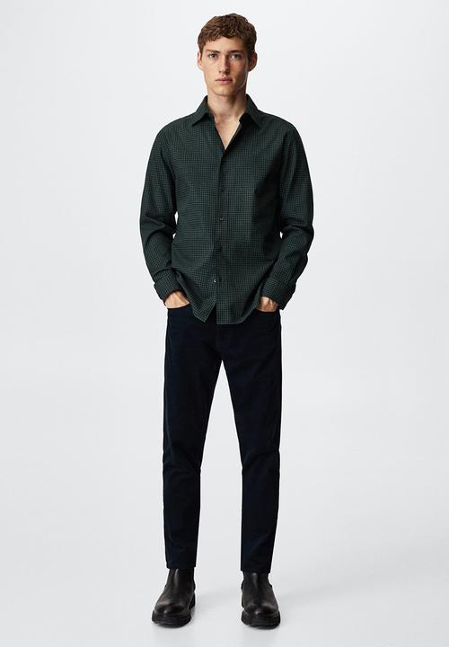 MANGO - Shirt bona - green