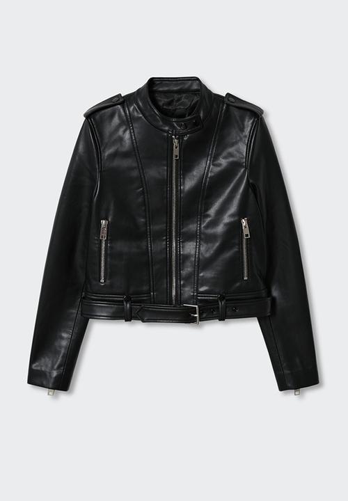 MANGO - Jacket motomami - black
