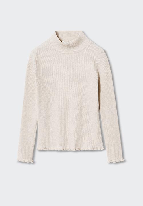 MANGO - T-shirt  turborib - brown