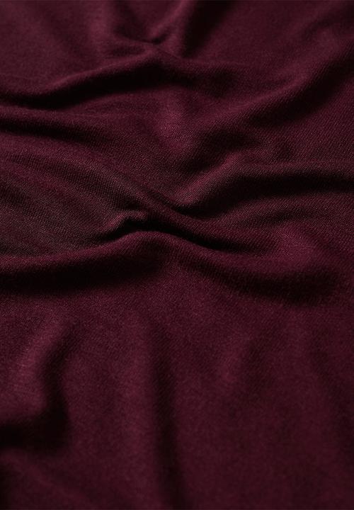 MANGO - T-shirt secondl - dark red