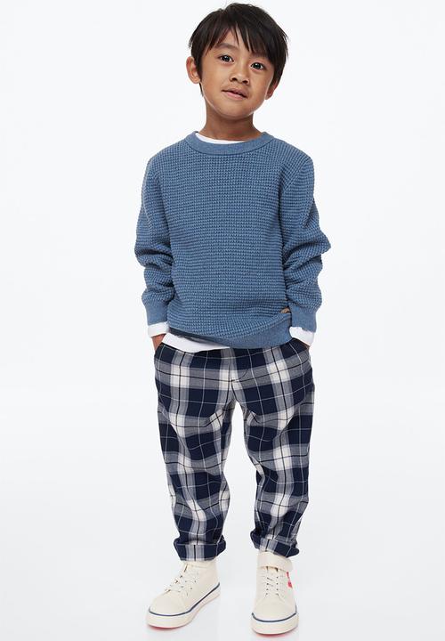 H&M - Waffle-knit cotton jumper - blue marl 