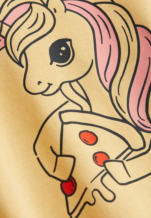 H&M - Printed hoodie - yellow/unicorn