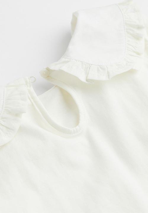 H&M - Collared T-shirt - natural white